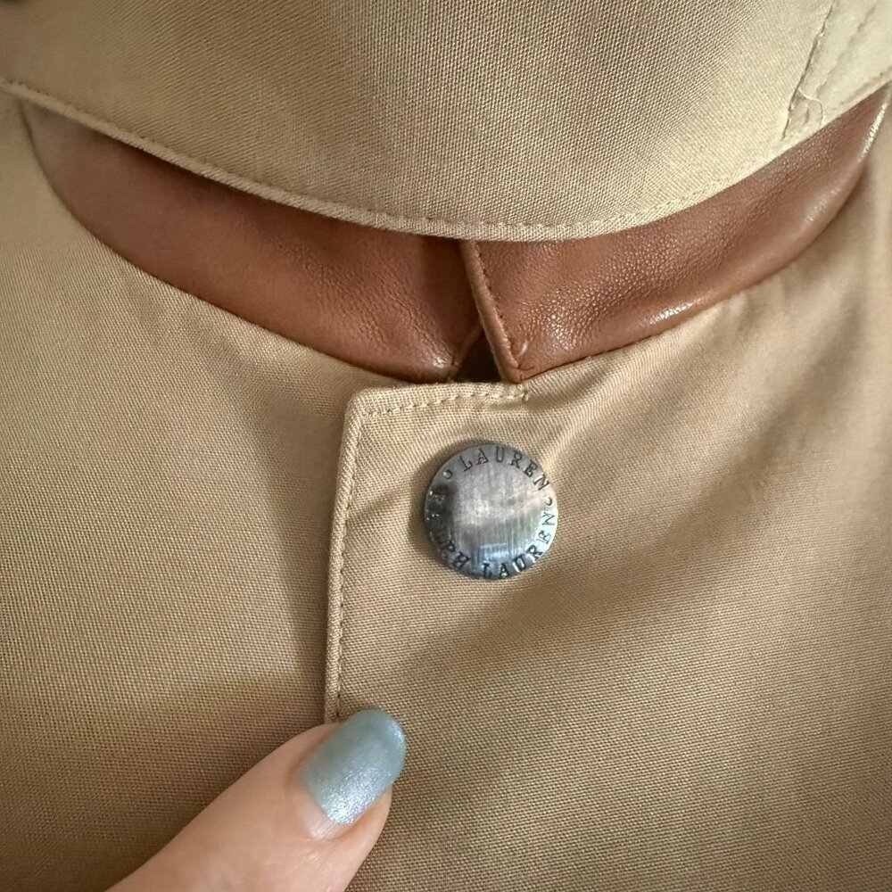 Lauren Ralph Lauren Woman Beige Lightweight Button Front Jacket Size 1X - Picture 7 of 12